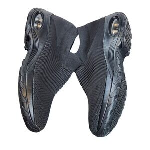 New STQ Black Slip On Walking‎ Shoes Women US 9.5 Air Cushion Knit Mesh Sneaker